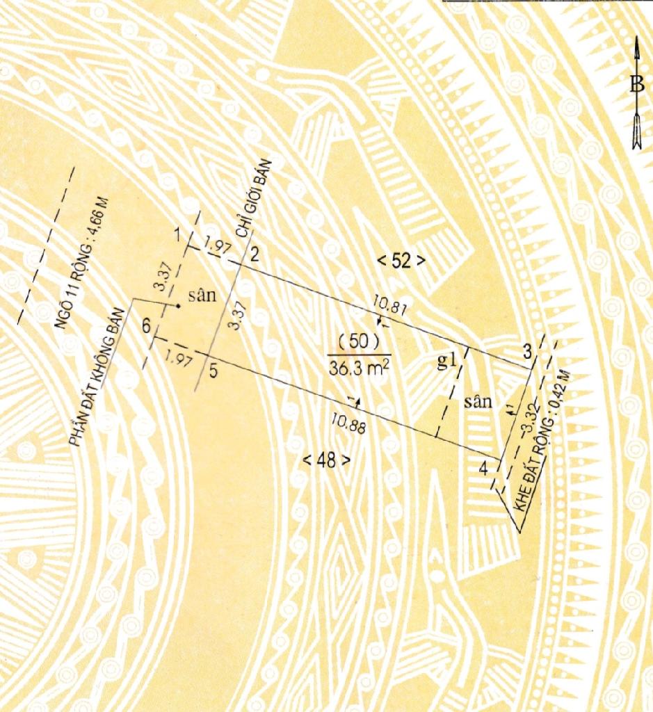 Bán nhà Trịnh Hoài Đức - diện tích 36.3m2 3 tầng - ngõ ô tô tránh - giá 13,5 tỷ
