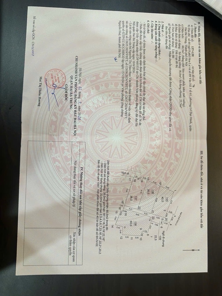 Bán nhà Hoa Lư - diện tích 38m2 5 tầng - Ô TÔ QUA CỔNG - giá 15 tỷ