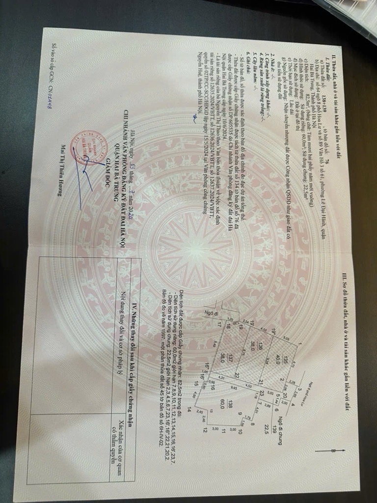 Bán nhà Hoa Lư - diện tích 60m2 5 tầng - Ô TÔ QUA CỔNG - giá 25 tỷ