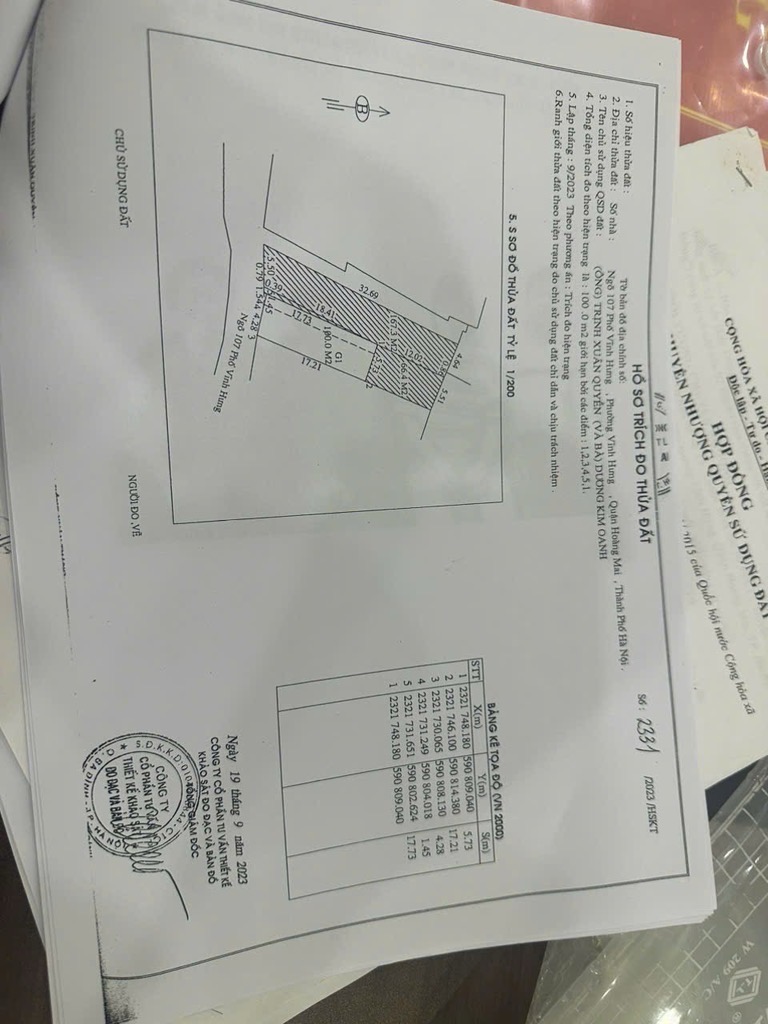 Bán nhà Vĩnh Hưng - diện tích 100m2 2 tầng - ngõ thông xe hơi - giá 9,8 tỷ