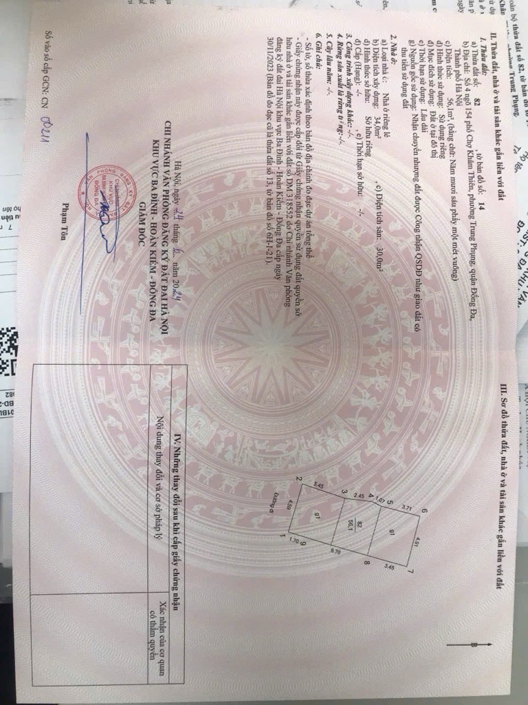 Bán nhà Chợ Khâm Thiên - diện tích 56m2 8 tầng - Thang máy - giá 18,3 tỷ