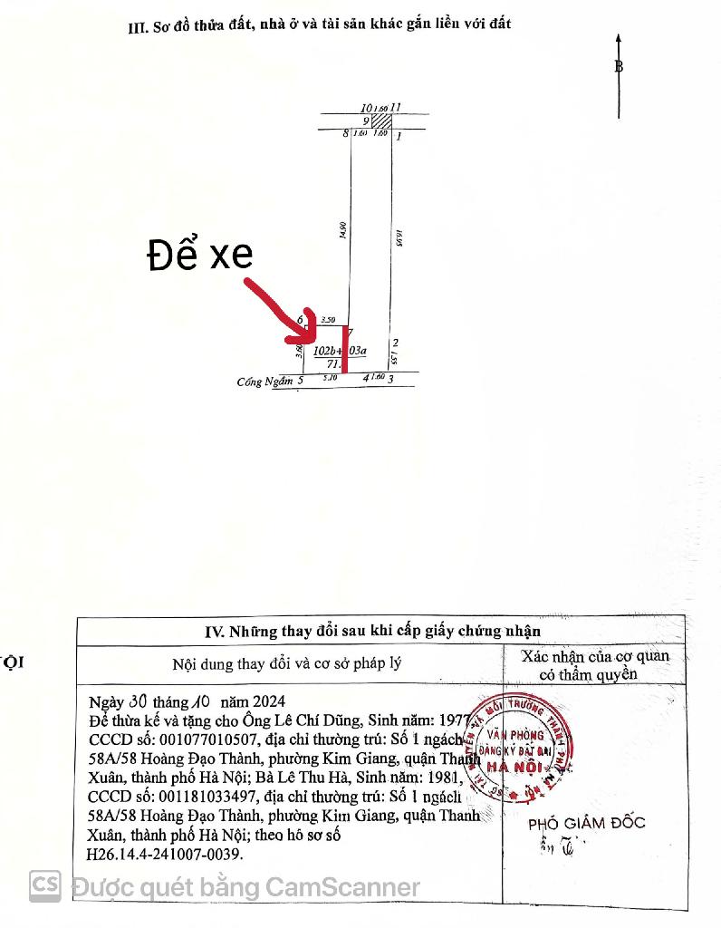 Bán nhà Hoàng Đạo Thành - diện tích 72m2 3 tầng - Ô tô đỗ cổng - giá 17,8 tỷ