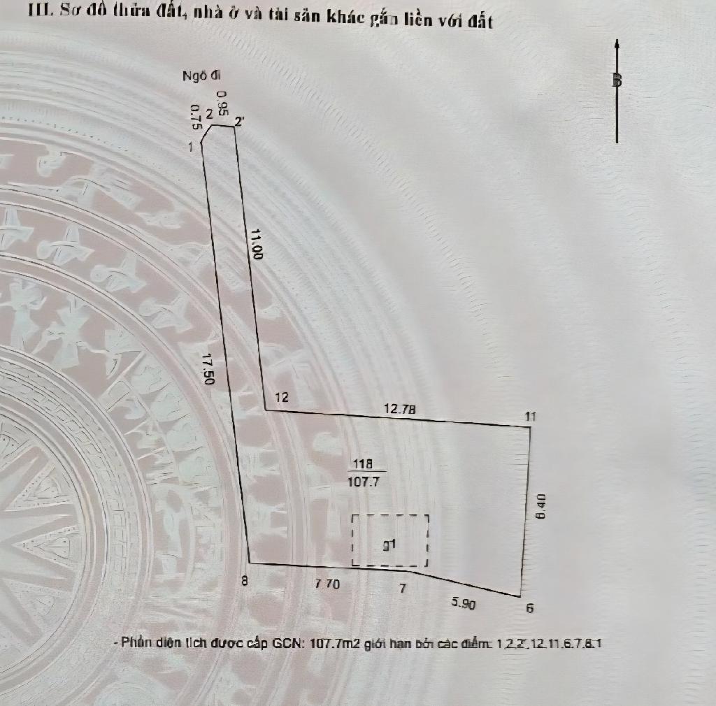 Bán nhà Bùi Xương Trạch - diện tích 108m2 1 tầng - Ngõ 1 thông tứ tung - giá 16,9 tỷ