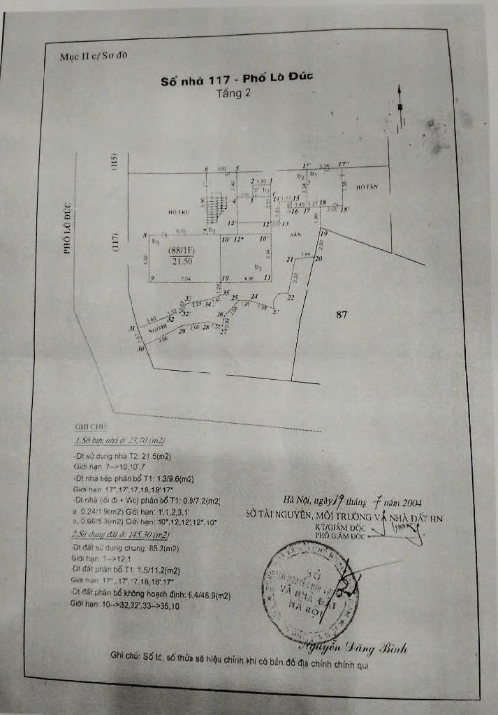 Bán nhà Lò Đúc - diện tích 40m2 2 tầng - Căn hộ tập thể mặt phố - giá 3,4 tỷ