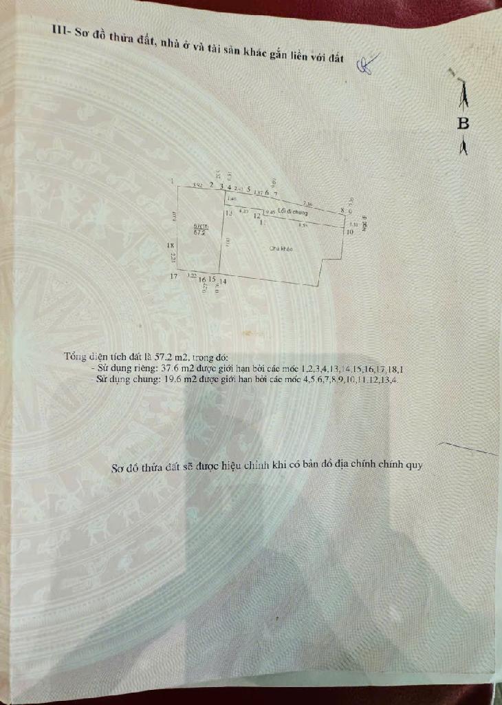 Bán nhà Ngõ Chùa Liên Phái - diện tích 57m2 1 tầng - MẢNH ĐẤT VUÔNG VẮN HAI BÀ TRƯNG - giá 7,5 tỷ