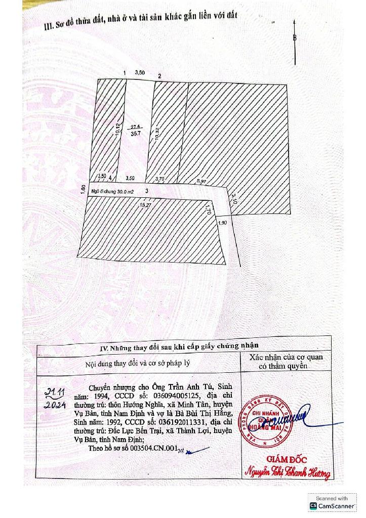 Bán nhà Thúy Lĩnh - diện tích 36m2 1 tầng - Sổ đỏ chính chủ cực vuông vắn - giá 4,8 tỷ