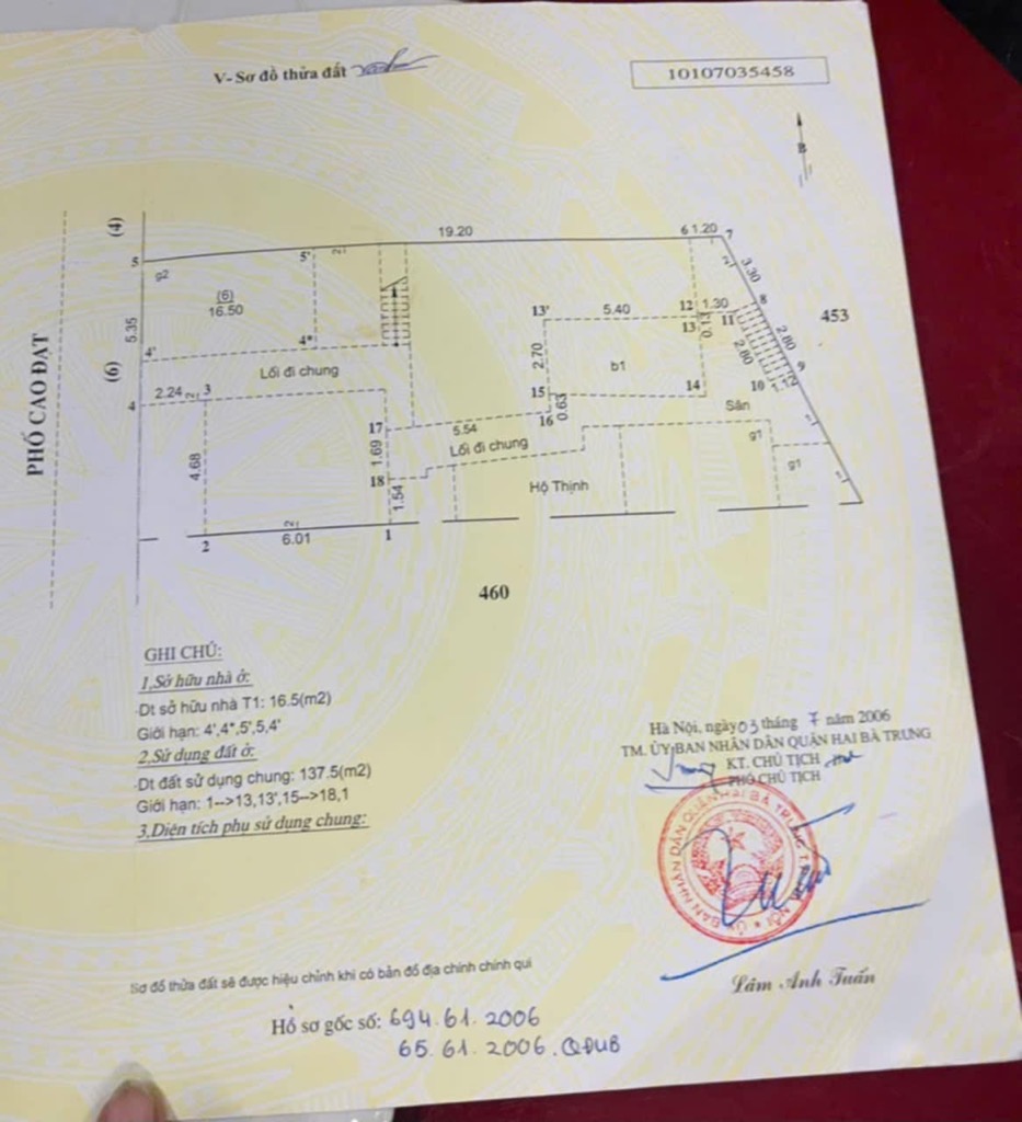 Bán nhà Cao Đạt - diện tích 17m2 2 tầng - Mặt phố trung tâm quận - giá 5 tỷ