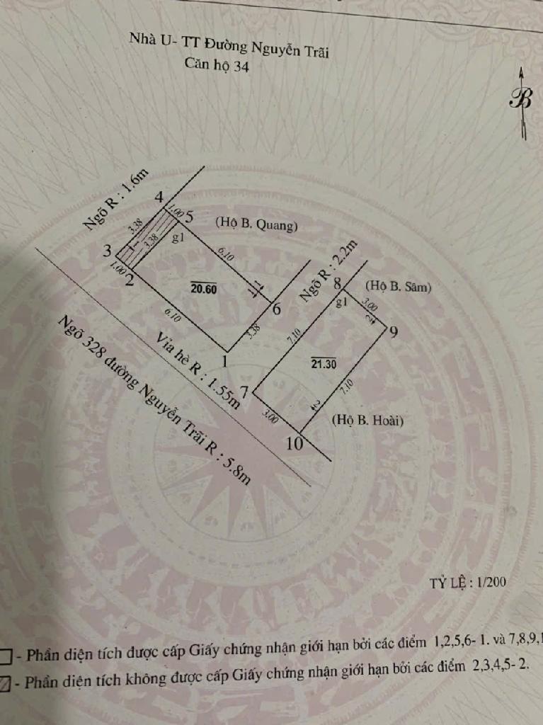 Bán nhà Nguyễn Trãi - diện tích 41,9m2 3 tầng - Mặt ngõ ô tô trung tâm quận Thanh Xuân - giá 9 tỷ