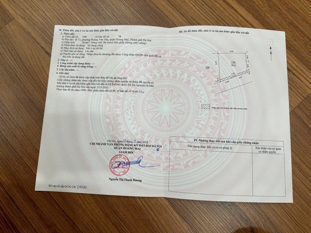 Bán nhà Hoàng Mai - diện tích 39m2 5 tầng - Ô TÔ - giá 17 tỷ