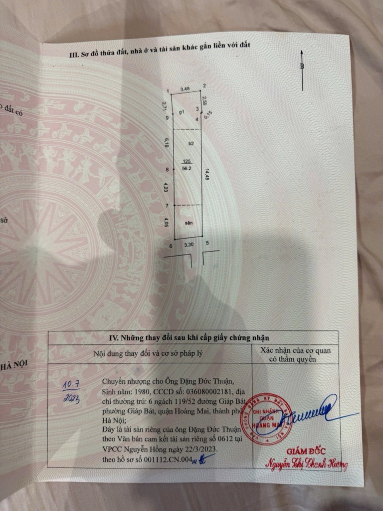 Bán nhà Trương Định - diện tích 56m2 6 tầng - Thang máy, gần ô tô - giá 14,7 tỷ