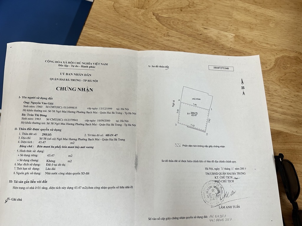 Bán nhà Ngõ Mai Hương - diện tích 44m2 5 tầng - Mảnh đất vàng - giá 14,5 tỷ