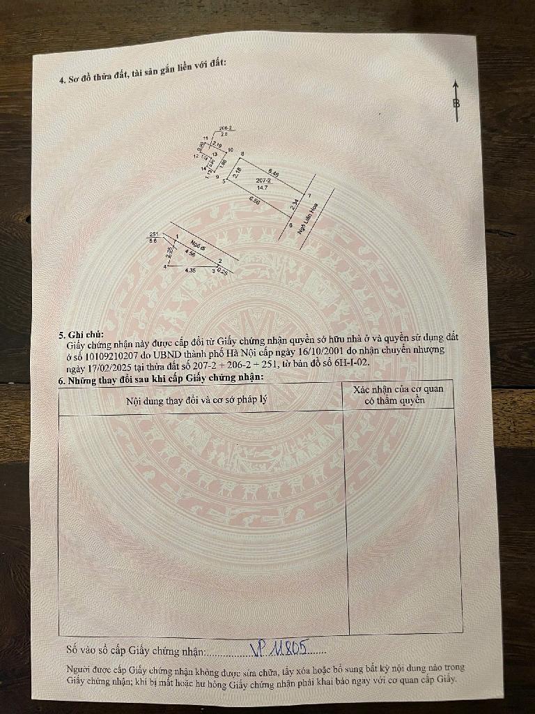 Bán nhà Ngõ Liên Hoa - diện tích 23,1m2 3 tầng - Siêu Hiếm gần mặt phố Khâm Thiên - giá 5,3 tỷ