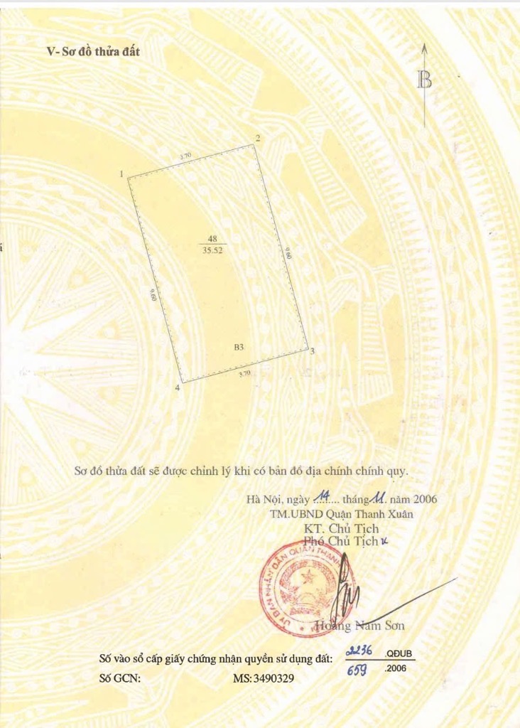 Bán nhà Khương Trung - diện tích 35.5m2 4 tầng - ô tô vào tận nhà - giá 15 tỷ