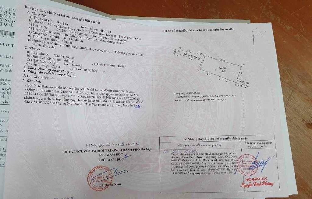 Bán nhà Trung Phụng - diện tích 45m2 5 tầng - ô tô tránh - giá 21 tỷ