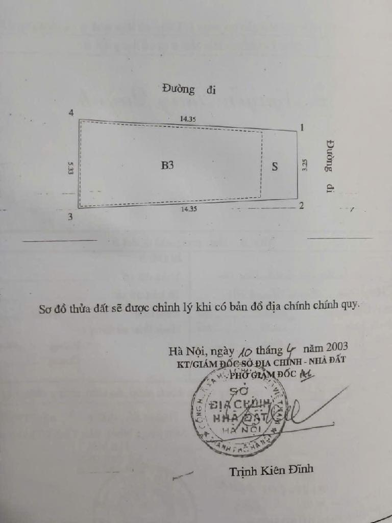 Bán nhà Kim Giang - diện tích 75m2 4 tầng - Hai mặt thoáng - giá 18,5 tỷ