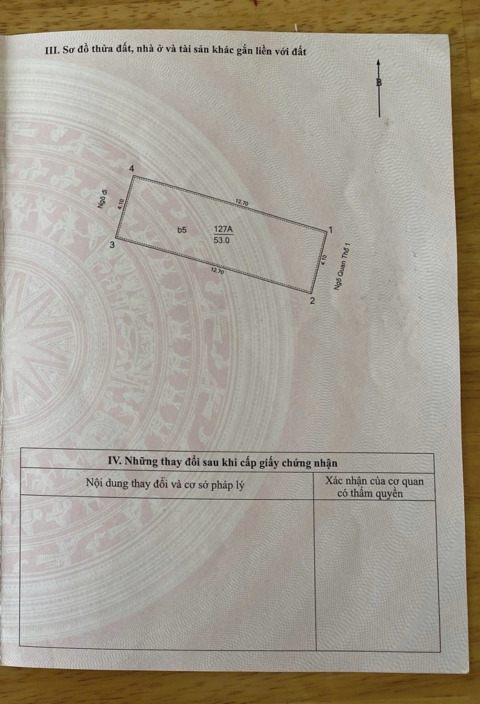 Bán nhà Quan Thổ 1 - diện tích 53m2 5 tầng - 2 mặt thoáng, ngõ ô tô tránh - giá 24 tỷ