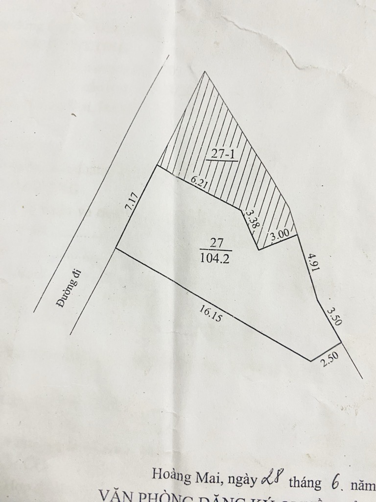 Bán nhà Vĩnh Hưng - diện tích 104m2 1 tầng - Mặt phố chính, kinh doanh sầm uất - giá 13,5 tỷ