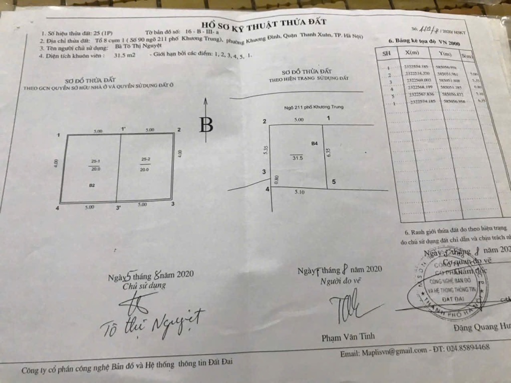 Bán nhà Khương Trung - diện tích 32m2 4 tầng - Ô tô đỗ cửa - giá 7,9 tỷ