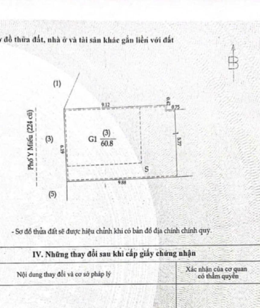 Bán nhà Y Miếu - diện tích 61m2 1 tầng - MẶT PHỐ - giá 13,5 tỷ