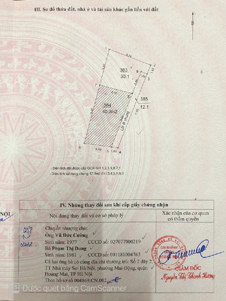 Bán nhà Nam Dư - diện tích 42.2m2 5 tầng - nhà mới xây, yên tĩnh - giá 8,4 tỷ