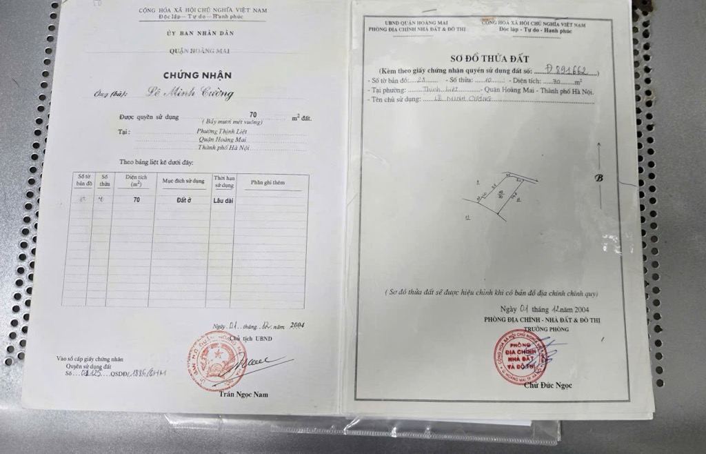 Bán nhà Tân Mai - diện tích 70m2 2 tầng - gần ô tô tránh - giá 9,5 tỷ