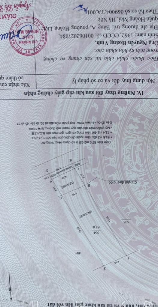 Bán nhà Bằng Liệt - diện tích 71m2 6 tầng - Gara ô tô 7 chỗ đỗ cửa - giá 17,1 tỷ