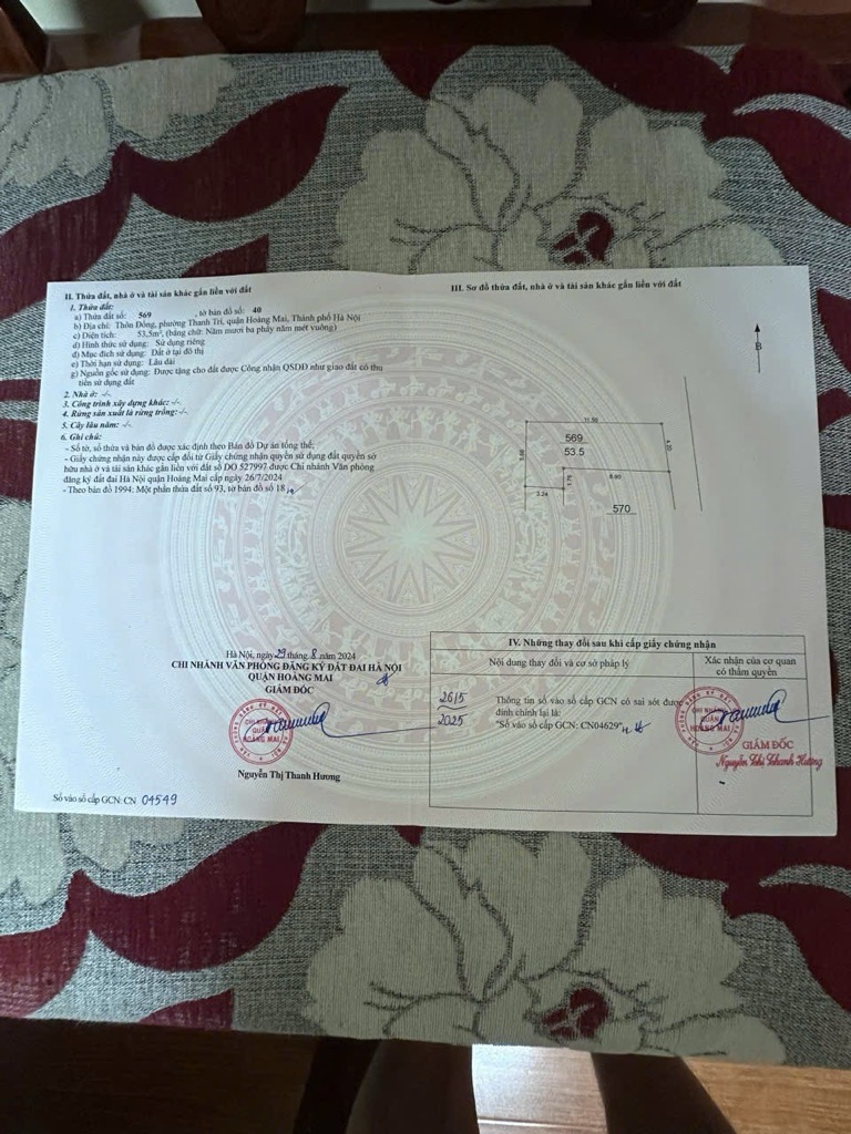 Bán nhà Thanh Đàm - diện tích 53,5m2 6 tầng - lô góc 3 mặt thoáng - giá 13,8 tỷ