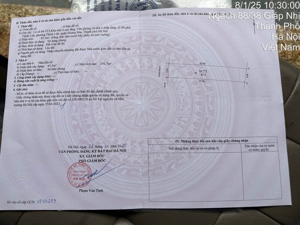 Bán nhà Thịnh Liệt - diện tích 87,3m2 4 tầng - Ô tô đỗ cửa - giá 20 tỷ