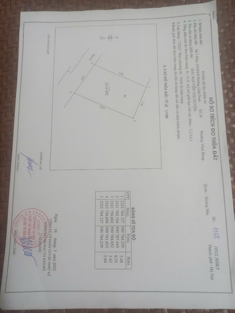 Bán nhà Lĩnh Nam - diện tích 22m2 4 tầng - ô tô thông 2 ngõ - giá 4,2 tỷ