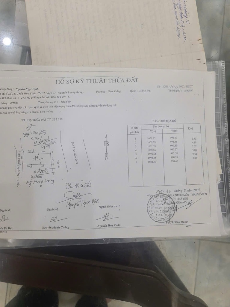 Bán nhà Trần Hữu Tước - diện tích 21m2 5 tầng - mặt phố - giá 7,5 tỷ