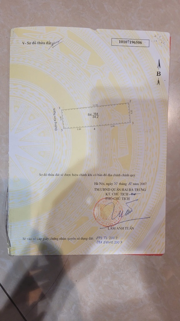 Bán nhà Kim Ngưu - diện tích 34,2m2 6 tầng - Mặt phố kinh doanh sầm uất - giá 17,1 tỷ