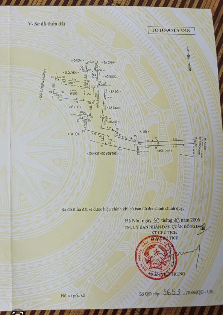 Bán nhà Ngõ Yên Thế - diện tích 41.2m2 2 tầng - Nhà cũ xác định bán đất - giá 13,6 tỷ