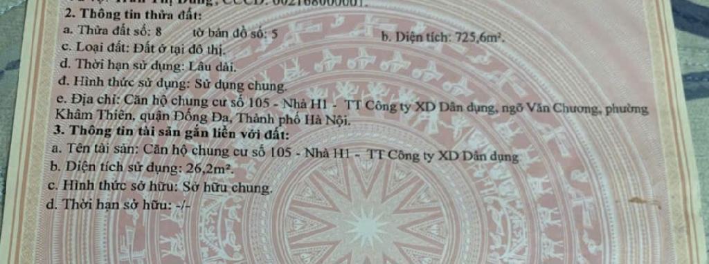 Bán nhà Khâm Thiên - diện tích 60m2 2 tầng - Sổ đỏ chính chủ - giá 4,4 tỷ