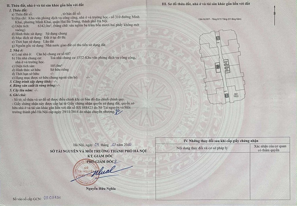 Bán nhà Tam Trinh - diện tích 105m2 6 tầng - Lô góc - giá 8 tỷ