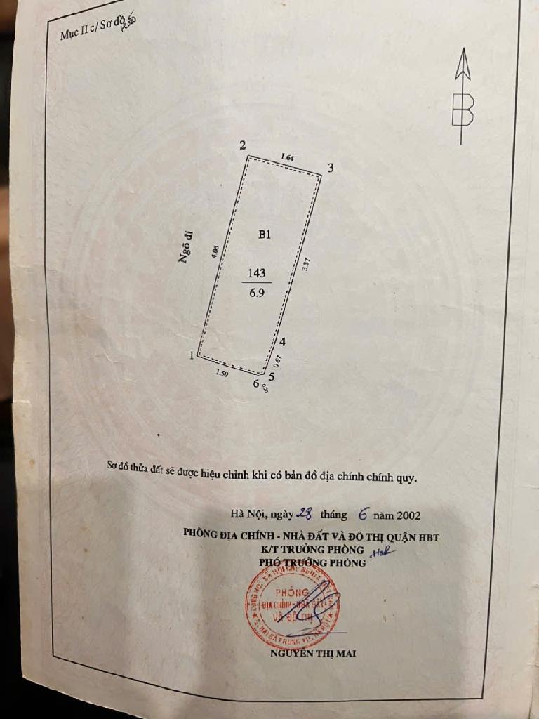 Bán nhà Đê Tô Hoàng - diện tích 7m2 1 tầng - đất nhỏ xinh có giấy phép xây dựng - giá 1,5 tỷ