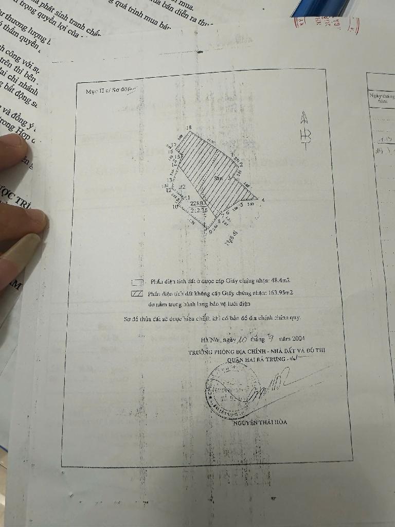 Bán nhà Nguyễn Khoái - diện tích 212.3m2 2 tầng - vị trí đẹp - giá 23,5 tỷ
