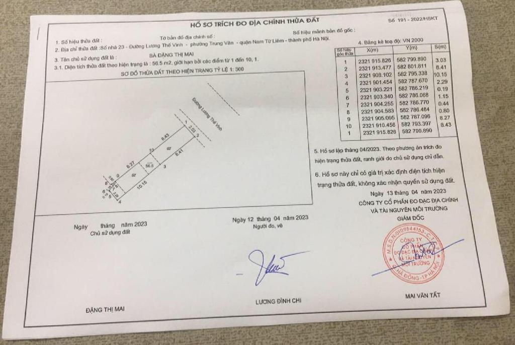 Bán nhà Lương Thế Vinh - diện tích 56m2 2 tầng - Đường trước nhà ô tô, kinh doanh ngày đêm - giá 7,6 tỷ