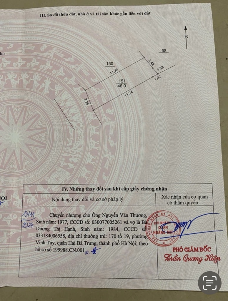 Bán nhà Hoàng Mai - diện tích 46m2 6 tầng - Ô tô đỗ cửa - giá 14,6 tỷ