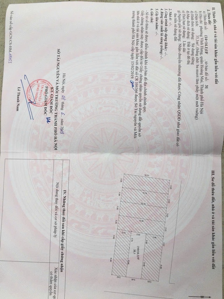 Bán nhà Lĩnh Nam - diện tích 35m2 5 tầng - Ô TÔ TRÁNH - giá 11,3 tỷ