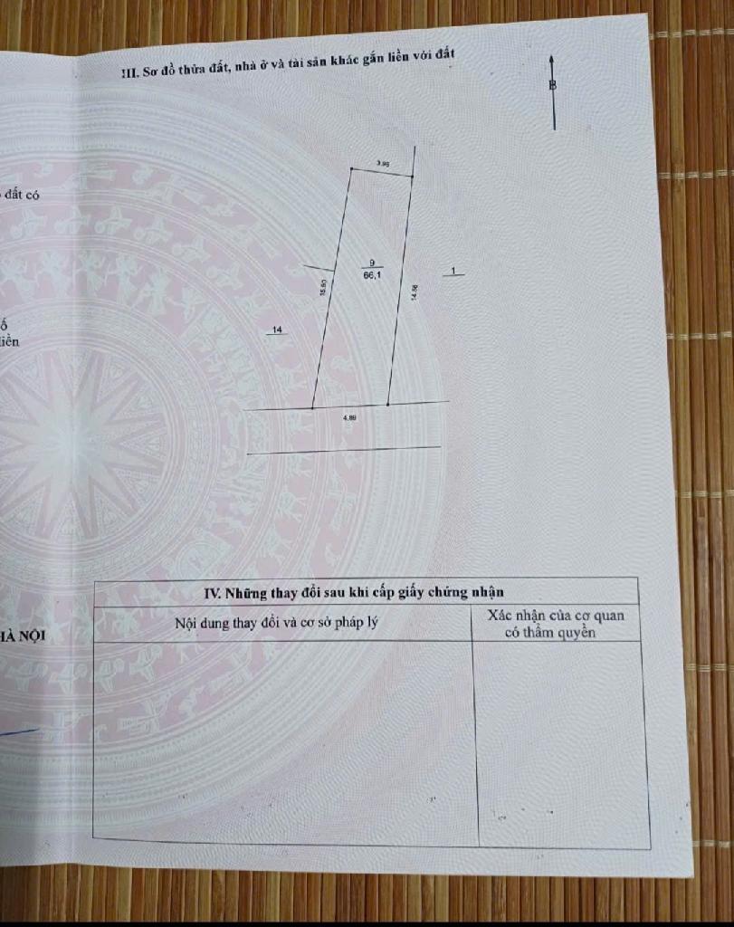 Bán nhà Lĩnh Nam - diện tích 66.1m2 5 tầng - Ngõ thông ô tô tránh - giá 15,8 tỷ