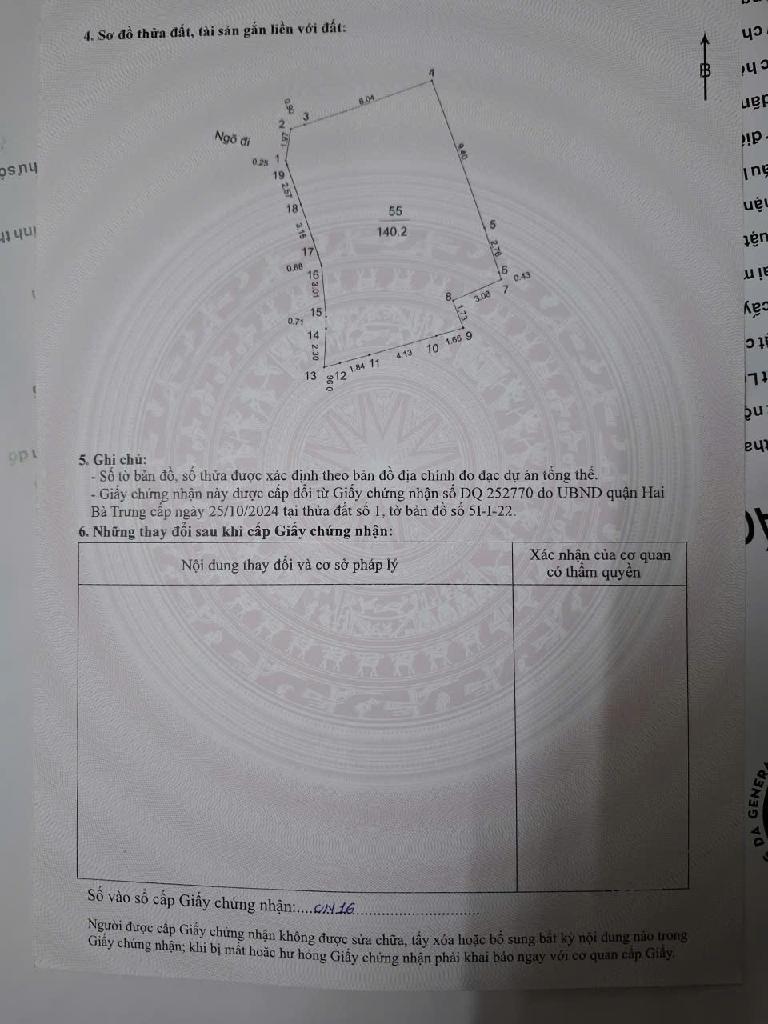 Bán nhà Minh Khai - diện tích 140m2 2 tầng - Nhà cũ, tiện xây CCMN - giá 23,5 tỷ