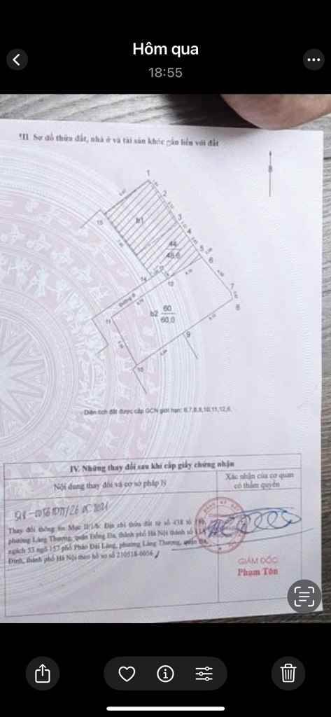 Bán nhà Pháo đài Láng - diện tích 60m2 5 tầng - lô góc - giá 18,8 tỷ