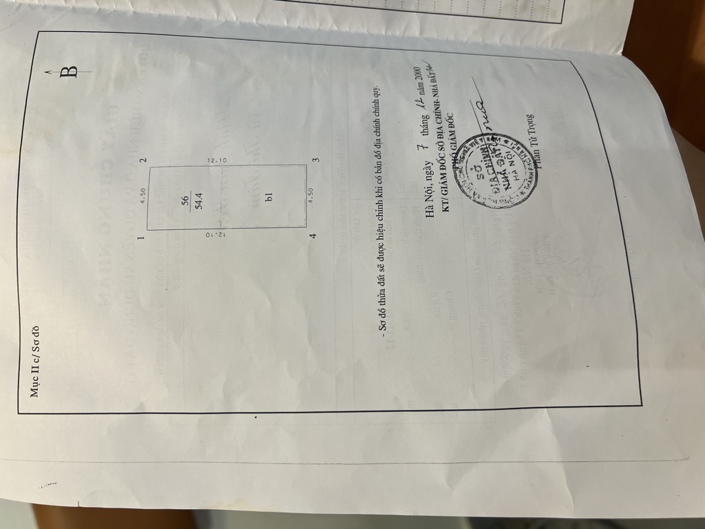 Bán nhà Chính Kinh - diện tích 54,4m2 2 tầng - Đất hiếm, sổ vuông bánh chưng - giá 17,5 tỷ