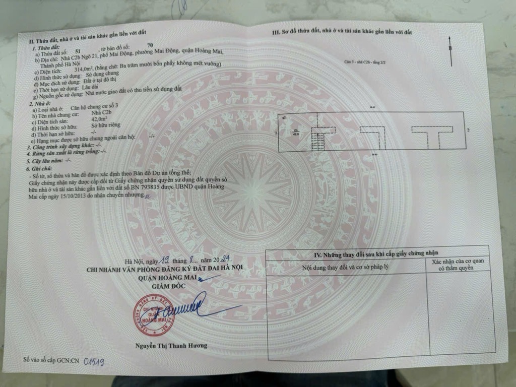 Bán nhà Mai Động - diện tích 180m2 2 tầng - Nhà TT sát mặt phố - giá 5,5 tỷ