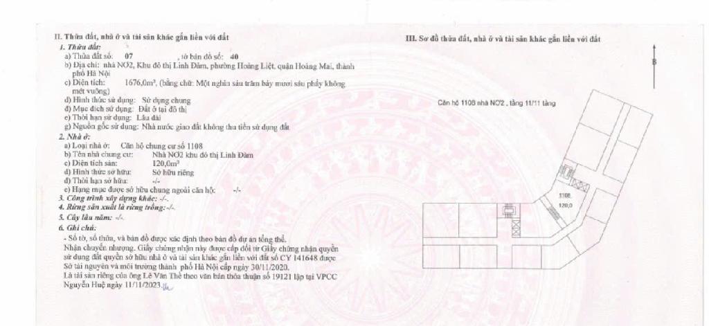 Bán nhà KĐT Linh Đàm - diện tích 120m2 1 tầng - Chính chủ - giá 8,1 tỷ