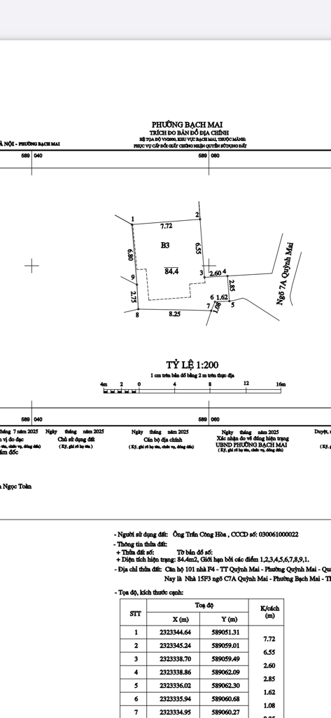 Bán nhà Quỳnh Mai - diện tích 80m2 3 tầng - Ô tô nhỏ vào nhà - giá 16 tỷ