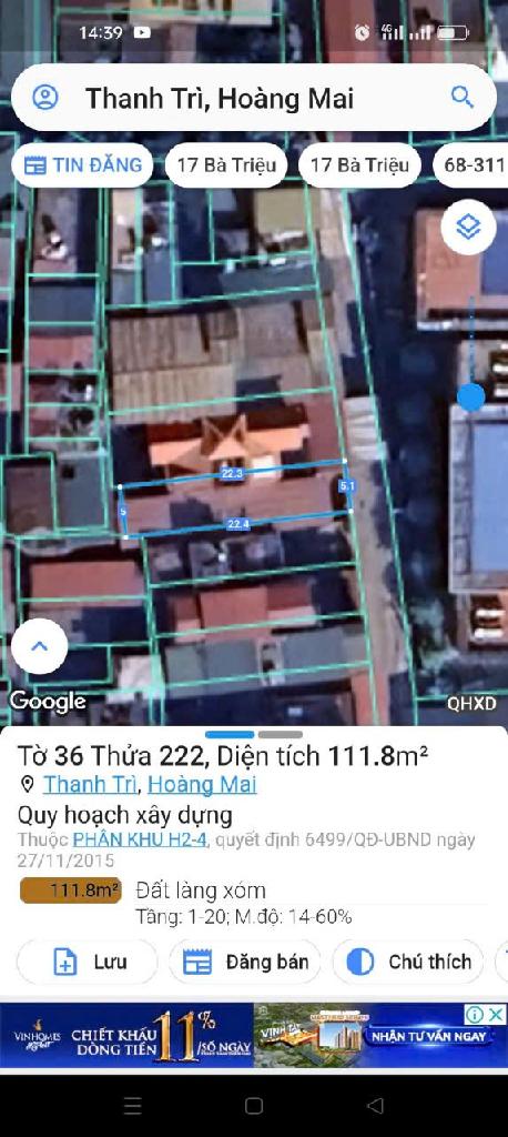 Bán nhà Thanh Đàm - diện tích 120m2 5 tầng - Ô tô tránh - giá 22 tỷ