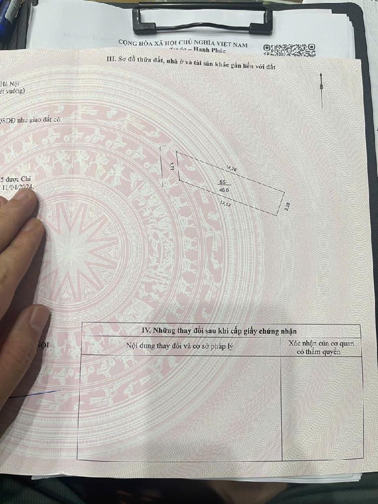 Bán nhà Nguyễn Khoái - diện tích 46m2 1 tầng - Đất vuông, mặt tiền vát - giá 7,3 tỷ