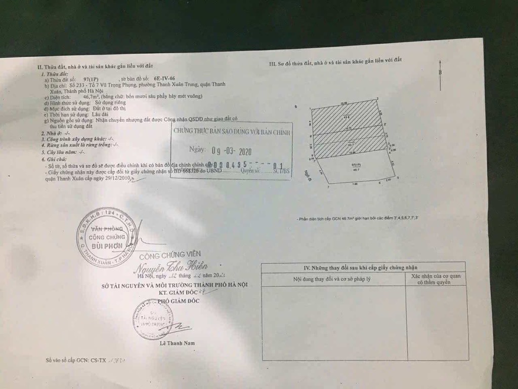 Bán nhà Vũ Trọng Phụng - diện tích 47m2 6 tầng - Nhà dòng tiền - giá 13,2 tỷ