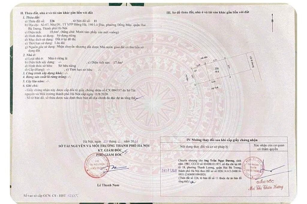 Bán nhà Lò Đúc - diện tích 18,6m2 5 tầng - ô tô cách nhà 10m - giá 7,1 tỷ